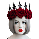 Props Wedding Garland Hair Wreath Halloween Headbands Red Rose Crown
