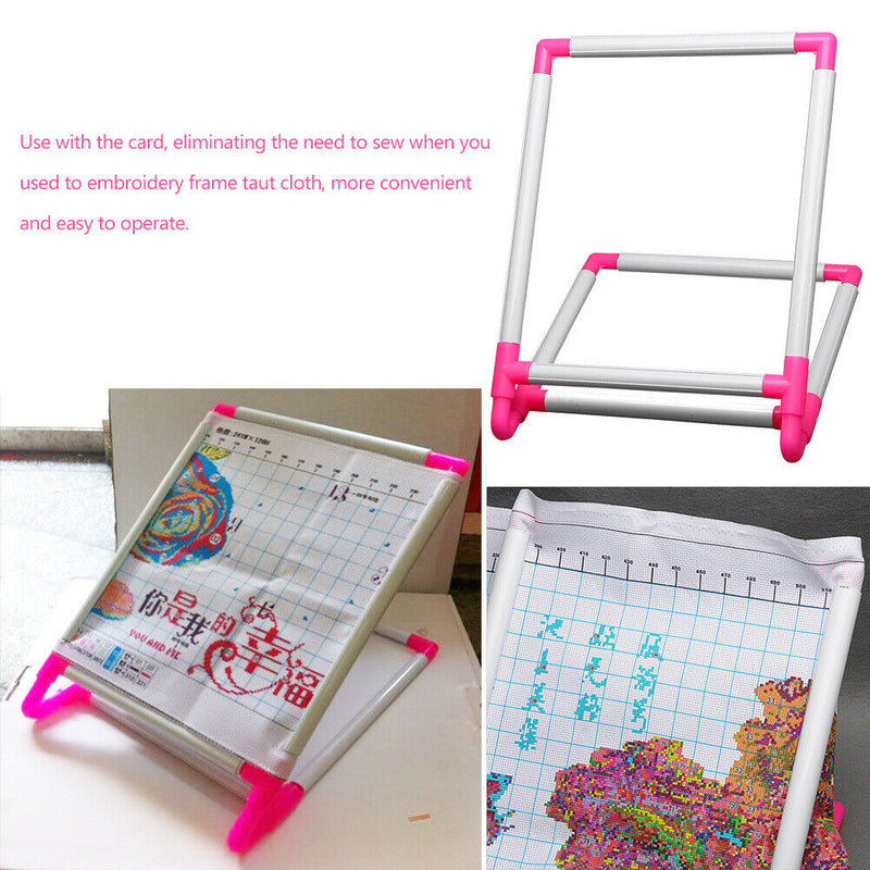 Desktop Stand Rack Hoop Embroidery Frame Cross Stitch Stand Clip Sewing Tool