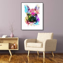 Painting By Numbers DIY Colorful Dog Canvas Oil Wall Art Picture Ornaments Kit