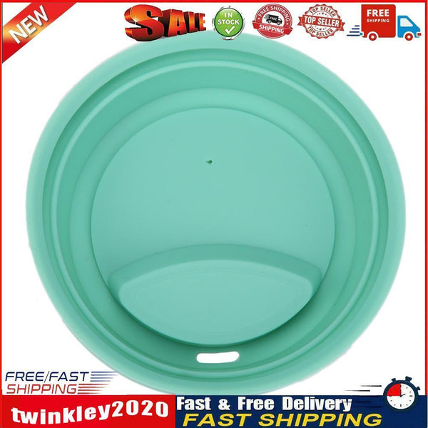 Wheel Silicone Cup Lids Heat-resistant Dust-proof Bowl Cover (Mint Green) Newly