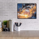 Sea Wave Painting By Number Kit Acrylic Paints Set DIY Handpainted Drawing