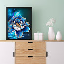 5D Diamond Painting Blue Peony Flower Set Full Round Mosaic Picture Home Decor
