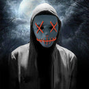 EL Luminous Glowing Masks Halloween Masquerade Party Decor Supply (Red)