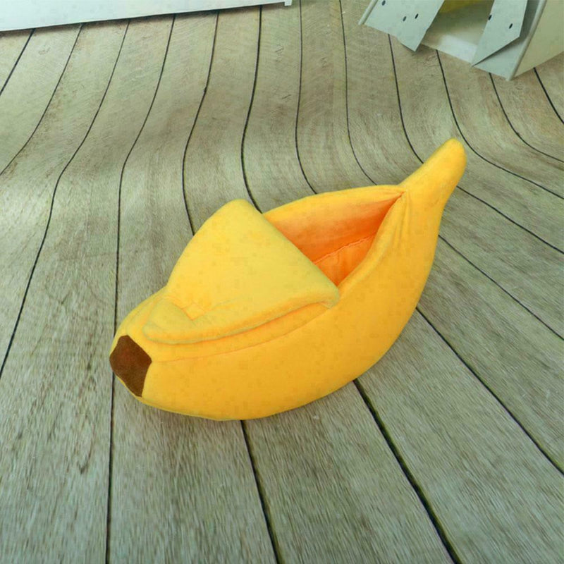 Banana Shape Pets Cat Bed Nest Soft Warm Kennel Bed House S1U6 Cave Pet O1N9