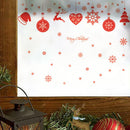 4pcs Christmas Wall Stickers Elk Snowflake Self-Adhesive PVC Removable Decals