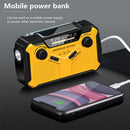 Flashlight Hand Crank 2500mAh Power Bank Solar Charging Emergency Radio