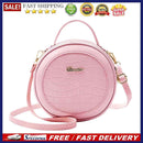 Fashion Alligator Pattern Crossbody Bags Women Round Circle PU Shoulder Pouch