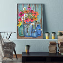 Full Embroidery Flower Pattern DIY 11CT Stamped Canvas Needlework Set Home Decor