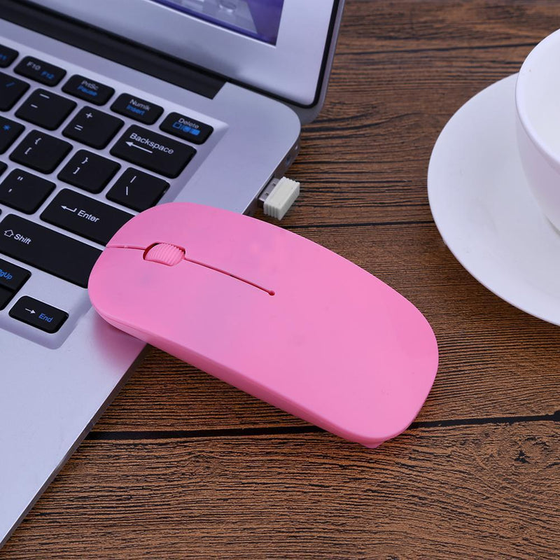 Multicolor 2.4GHz 1000DPI Ultra Thin 3-Button Photoelectric Radio Mouse with 8