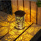 LED Solar Lantern Light Outdoor Waterproof Hollow Leaf Projection Lamp (A) Newly