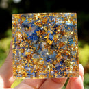 Orgonite Pyramid Amethyst Peridot Healing Crystal Energy Orgone Crafts (C) Newly