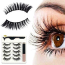 5 Pairs Reusable 5 Magnetic Eyelashes Magnetic Eyeliner and Kits Lashes Q9R8