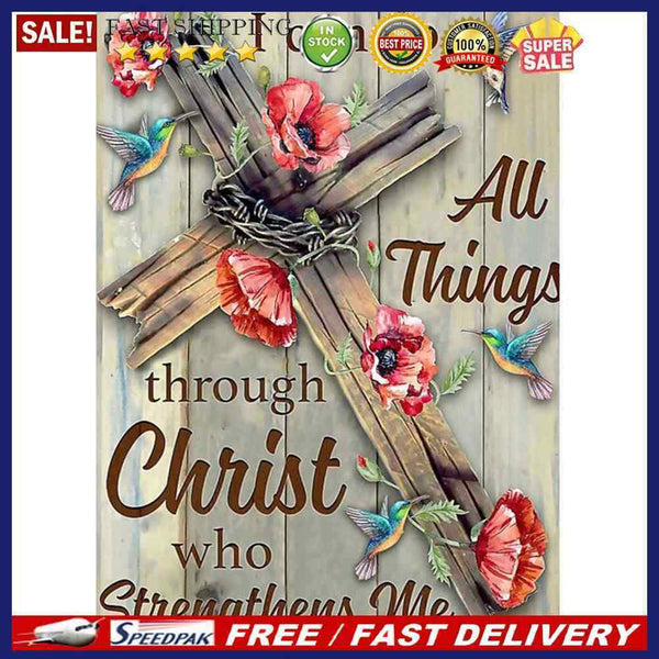 5D DIY Diamond Painting Full Square Drill Cross english painting