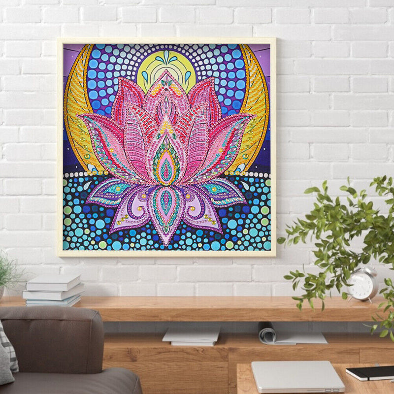 Diamond Painted 5D DIY Lotus Partial Special Rhinestone Set