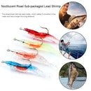 2pcs 6cm 3g Simulation Shrimp Lure Fishing Baits w/ Hook Crankbait (Blue)