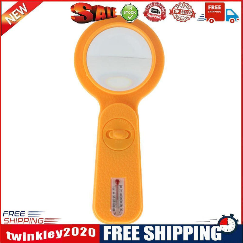 5 in 1 Thermometer with Compass and LED Lamp for Money Checking Magnifier