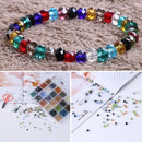 1200pcs 6mm Glass Beads 24 Colors Faceted Rondelle Crystal Glass Beads (B) Newly