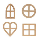 DIY Crafts Card Decor Scrapbooking Frame Carved Embellishment Wooden Ornaments
