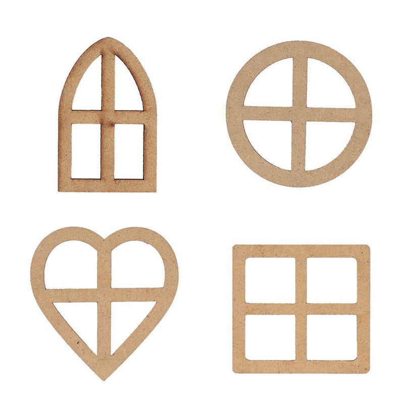 DIY Crafts Card Decor Scrapbooking Frame Carved Embellishment Wooden Ornaments
