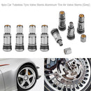 4pcs Car Tubeless Tyre Valve Stems Aluminum Tire Air Valve Stems (Grey) Newly