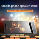 Mobile Phone Sound Amplifier Speaker Stand Phone Holder Support (Black) Newly