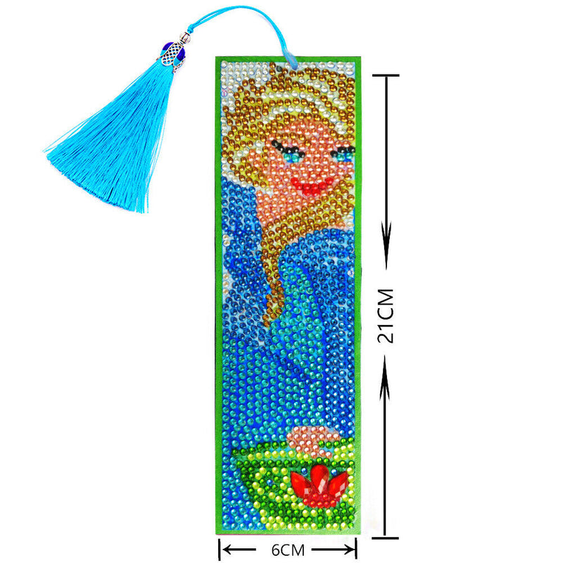 DIY Diamond 5D Bookmark Leather Tassel Special Shape Rhinestone Painting Kit