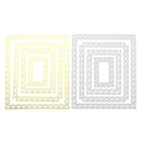 4pcs Metal Cutting Dies Stencils for DIY Scrapbook (Rectangular Butterfly)-