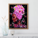 5D DIY Diamond Painting Kits African Woman Full Round Drill Wall Decor Art