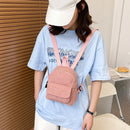 Fashion Women Mini Backpack Corduroy Solid Small Backpacks Simple Retro Rucksack