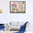 5D Diamond Painting Kit DIY Flower Letter Special Shape Partial Drill Mosaic