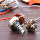 1Set Wiring Harness 2v2t Jack 500k Pots for Replacement LP Electric Guitar Newly