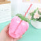 Strawberry Straw Cups - Cute Water Bottles with Straws Leakproof Plastic Cups