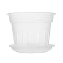 5x Orchid Planting Pots Transparent Seedling Garden Flower Pot (with Base) Newly