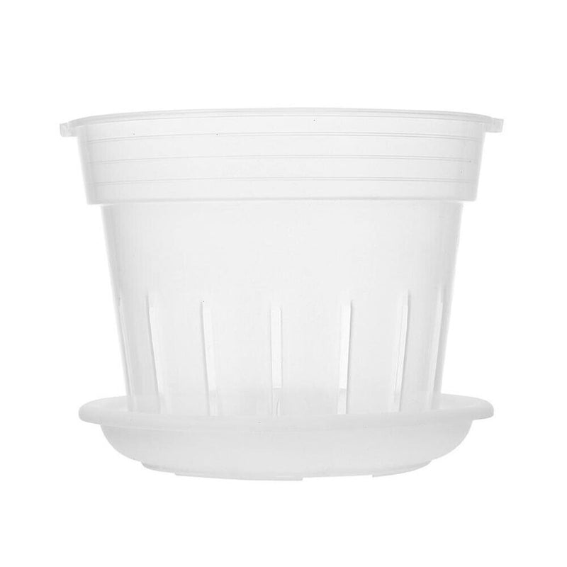5x Orchid Planting Pots Transparent Seedling Garden Flower Pot (with Base) Newly