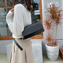 Casual Women PU Leather Handbags Portable Travel Solid Flap Totes Shoulder Bags