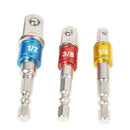 3pcs/set Drill Bit Socket Adapter High Carbon Steel X4S2 N7I6