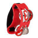 Foot Tambourine Metal Jingle Bell Drum Percussion Instruments Parts (Red) Newly