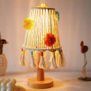 Light for Bedroom Indoor Lighting Table Lamp Small Desk Decoration Hand Woven