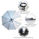 5pcs Foldable Fishing Sunshade Umbrella Hat UV Protection (Camouflage)