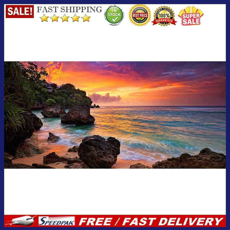 5D Full Round Diamond Painting Embroidery Mountain Scenery DIY Home Decoratio
