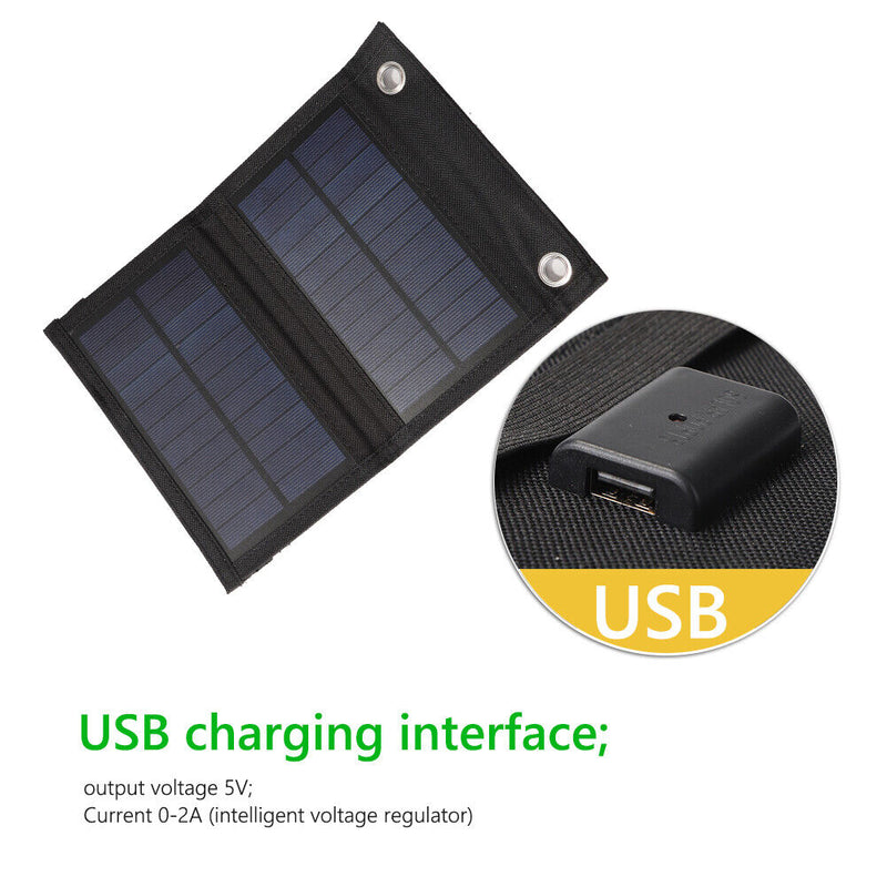 Waterproof 6W Power Bank Charger Solar Cells Battery Pack 5V USB Solar Pane