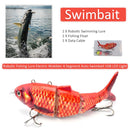 Robotic Fishing Lure Electric Wobbler 4-Segment Auto Swimbait USB (BL-2044)