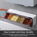 Wall Mounted Seasoning Box Salt Pepper Spice Storage Container (Clear A) Newly