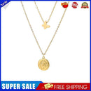 Fashion Jewelry Portrait Butterfly Pendant Female Double Layer Necklace Choker