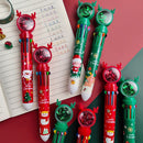 Merry Christmas Christmas Ballpoint Pen Ten Color Pen Santa Claus Stationery