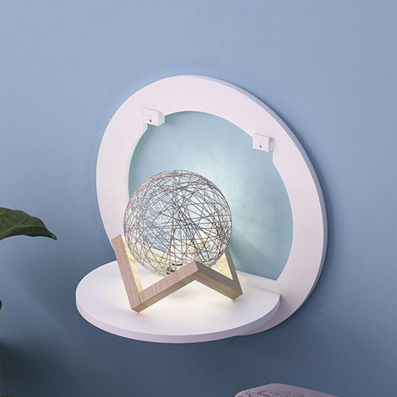 Wall Shelf Free Punch Wall-mounted TV Background Storage Display Holder (B)