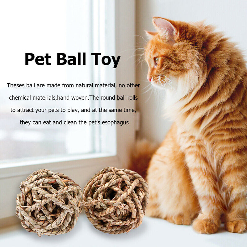 Pet Supplies Small Animal Chew Braid Grass Ball Toys for Rabbits Hamster Gerbils