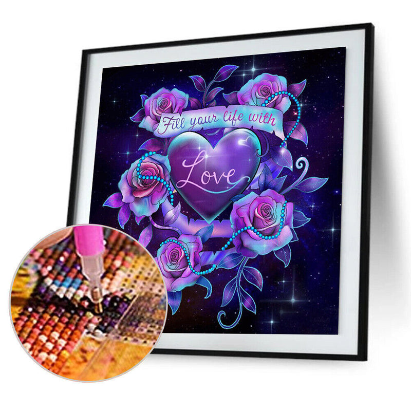 Full Drill Round Diamond Painting Art Abstract Love Mosaic Drawing Picture Kit