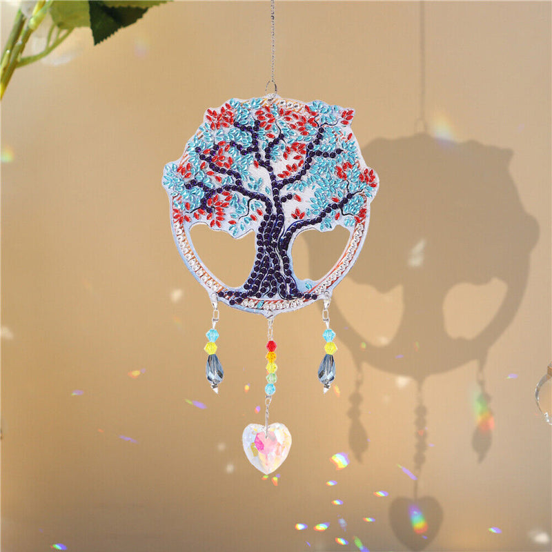 Point Drilling Crystal Ornament Wind Chime Pendant Outdoor Indoor DIY Decor