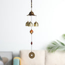 40cm Soft Bagua Feng Shui Garden Outdoor 3 Bells Hanging Decorationr Wind Chimes